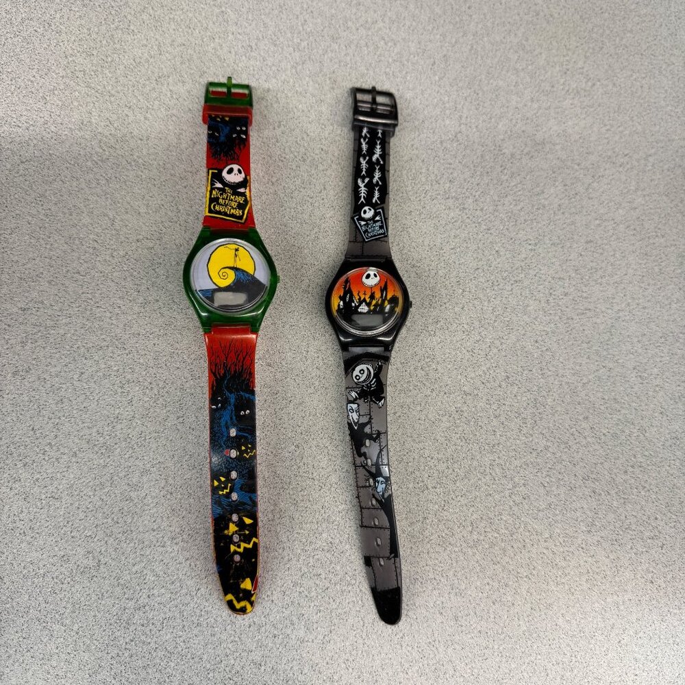 Nightmare Before Christmas Non-Working Digital Watches Lot of 2 Jack Skellington